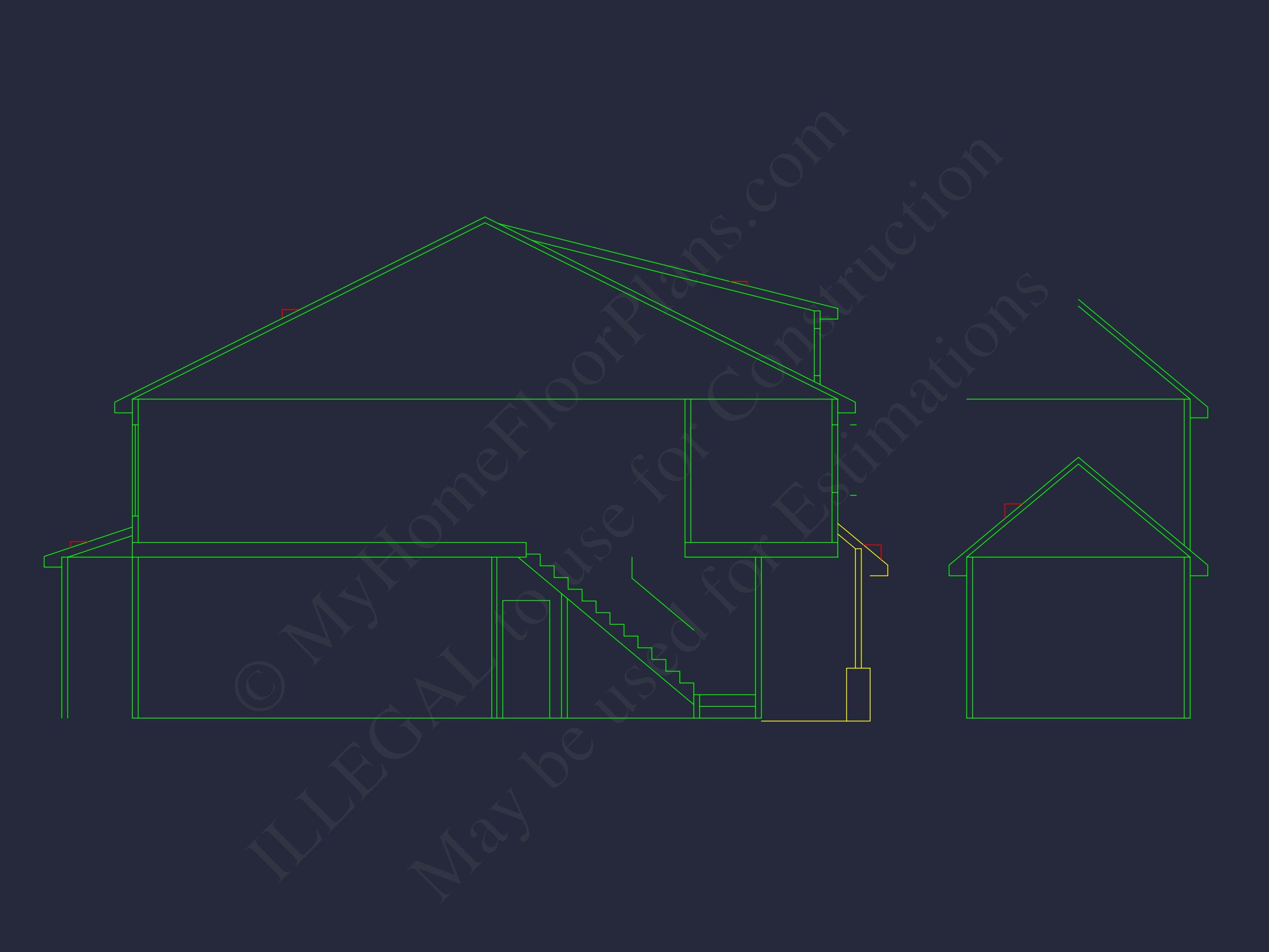 Modern house Plan: 2-Story Floor Plan with CAD Designs