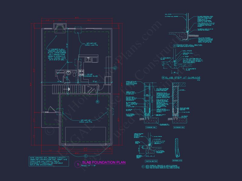 Modern house Plan: Blueprint and CAD Floor Designs