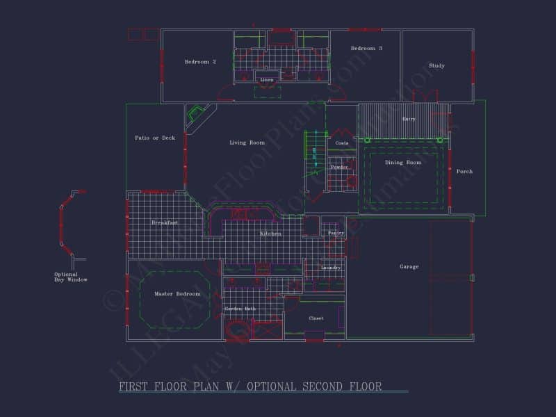 Modern house Plan: Blueprint, CAD Designs for Spacious Living