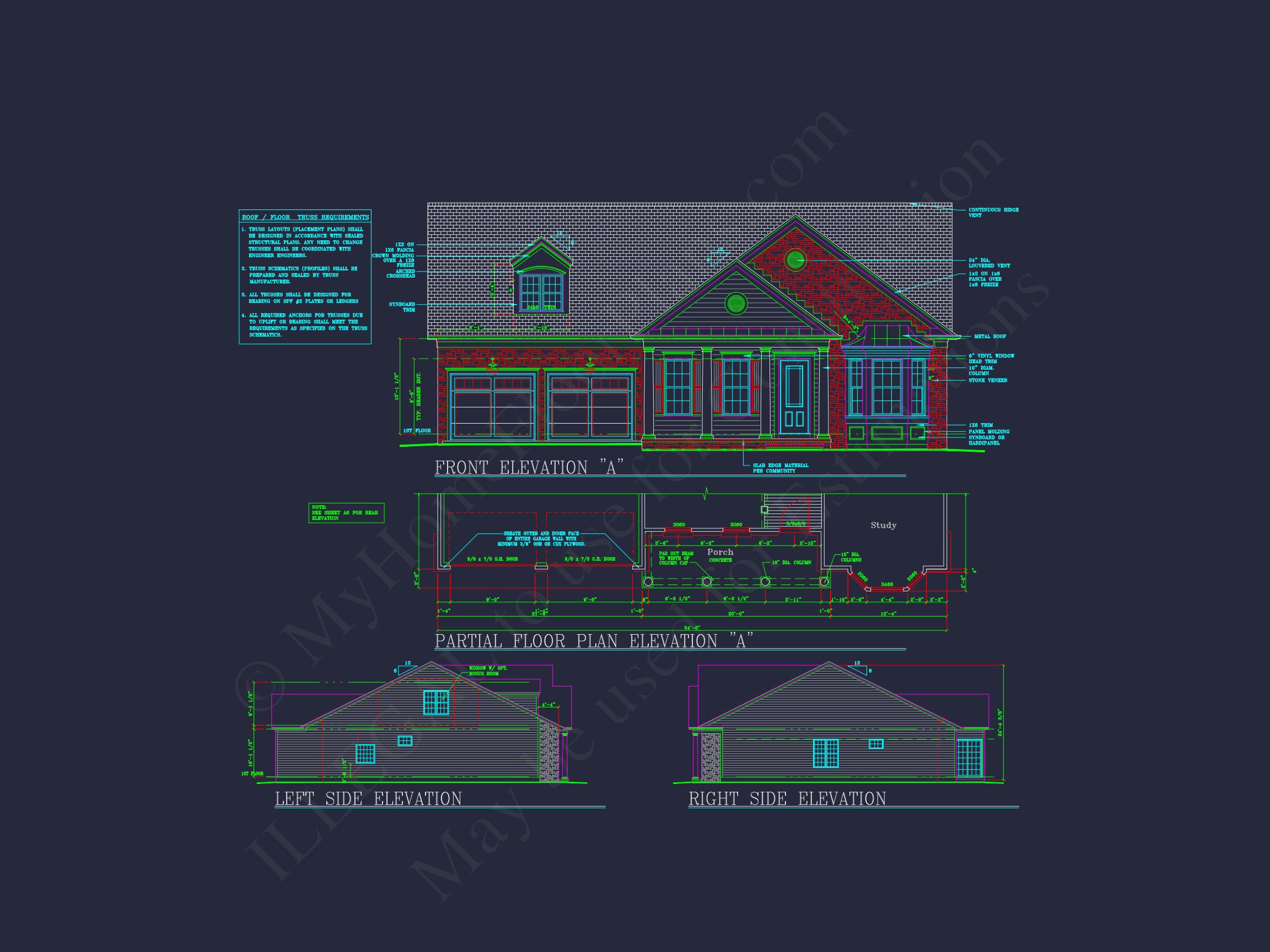 Modern house Plan: Blueprint,CAD Designs for Spacious Living
