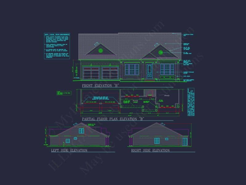 Modern house Plan: Blueprint, CAD Designs for Spacious Living