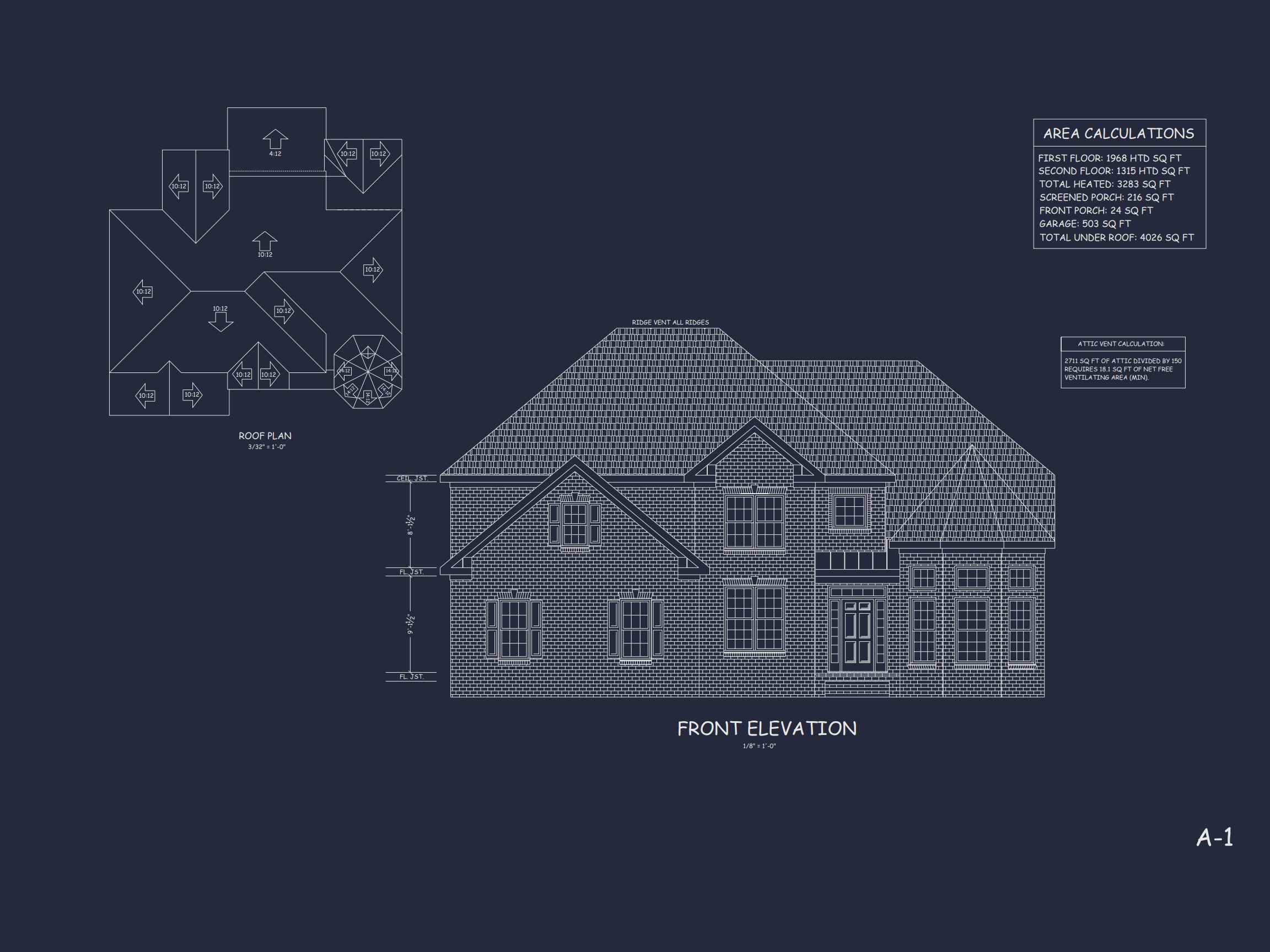 Modern house Plan Design with 2 Stories,4 Beds,and CAD Blueprint