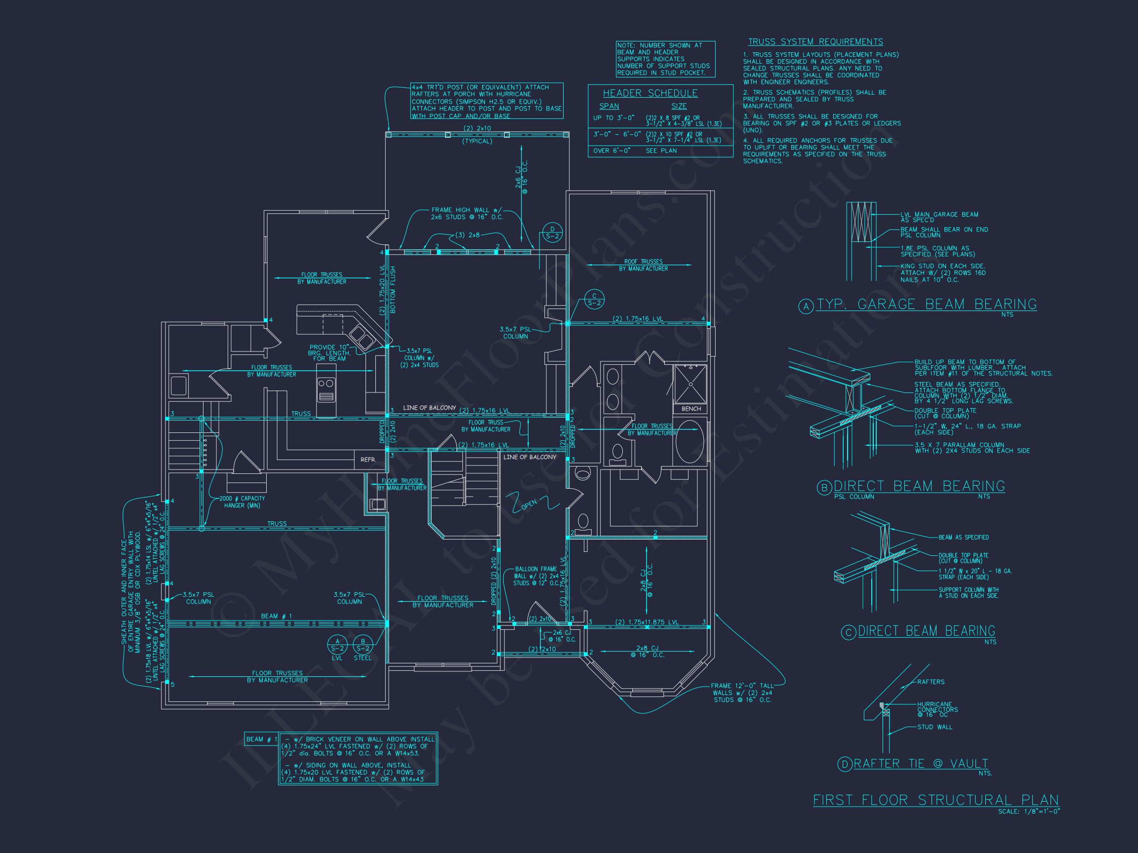 Modern house Plan Design with 2 Stories,4 Beds,and CAD Blueprint