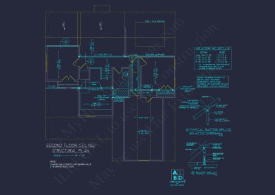 Modern house Plan: Detailed Floor Plan & CAD Blueprint Designs