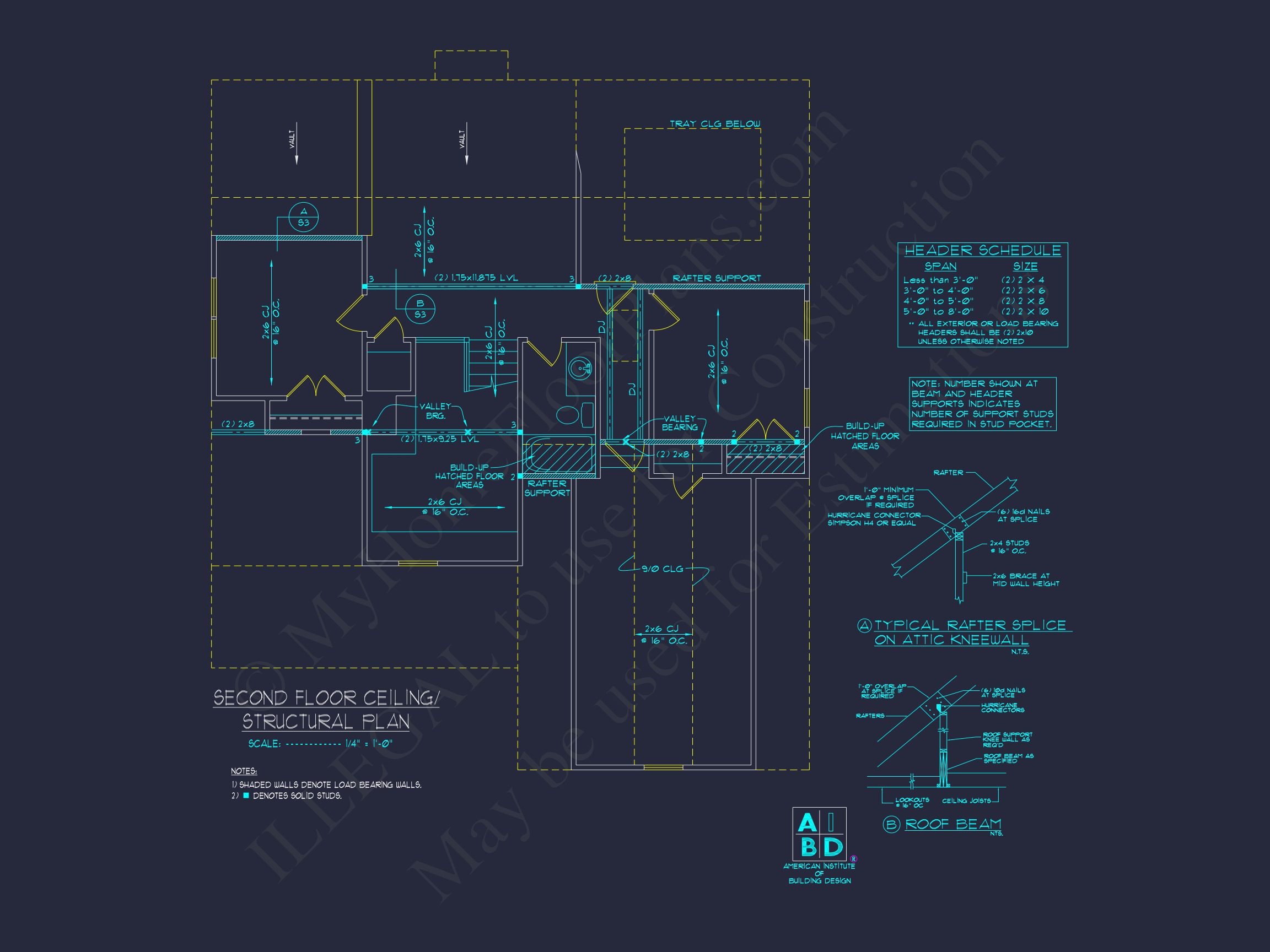 Modern house Plan: Detailed Floor Plan & CAD Blueprint Designs