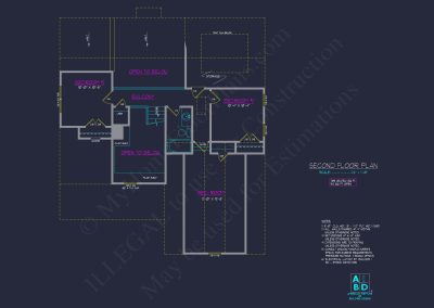Modern house Plan: Detailed Floor Plan & CAD Blueprint Designs