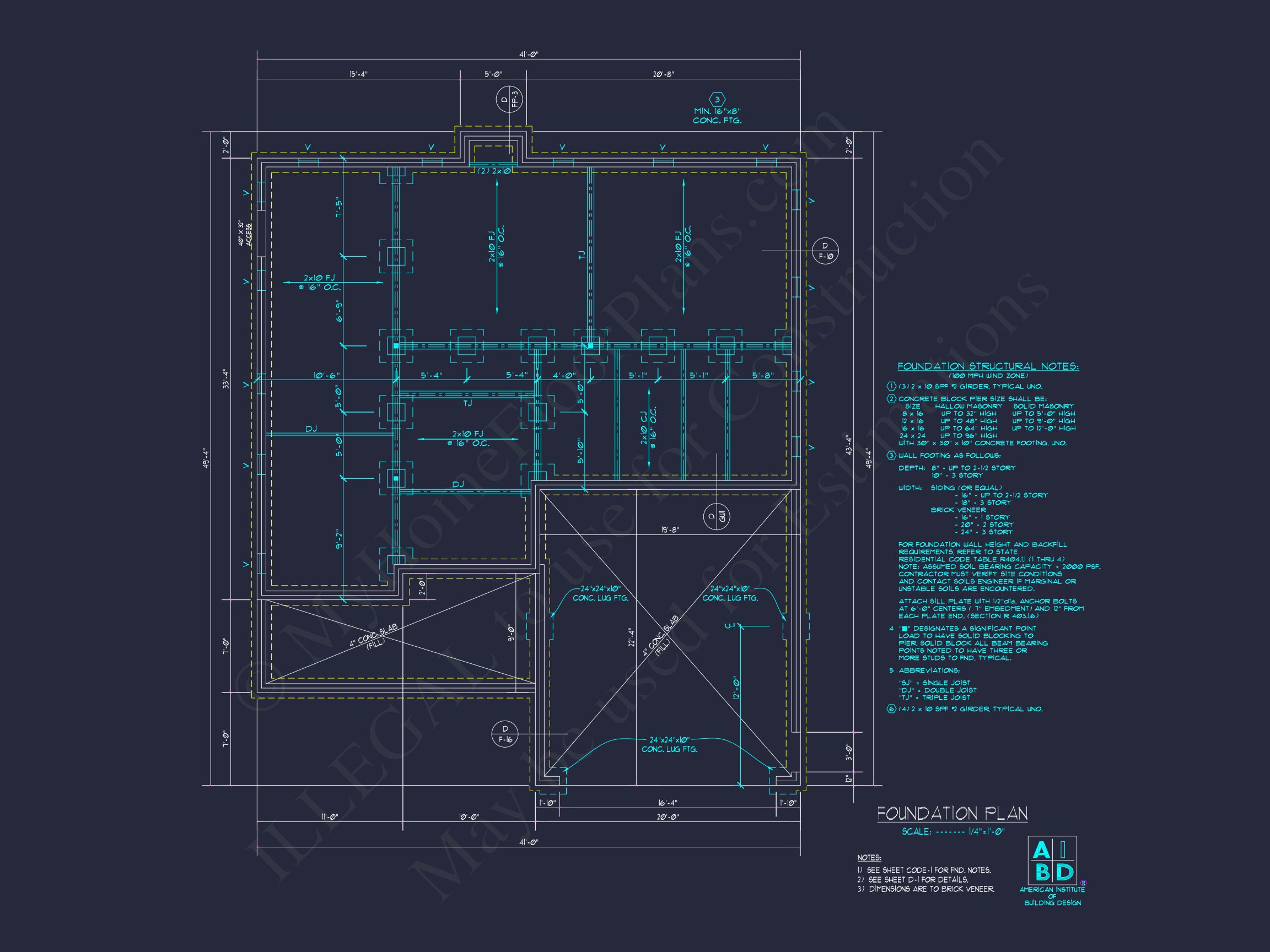 Modern house Plan: Detailed Floor Plan & CAD Blueprint Designs