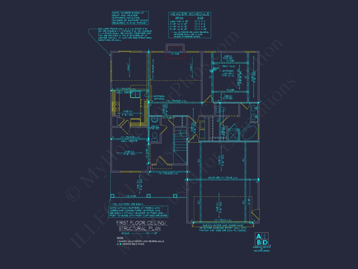 Modern house Plan: Detailed Floor Plan & CAD Blueprint Designs