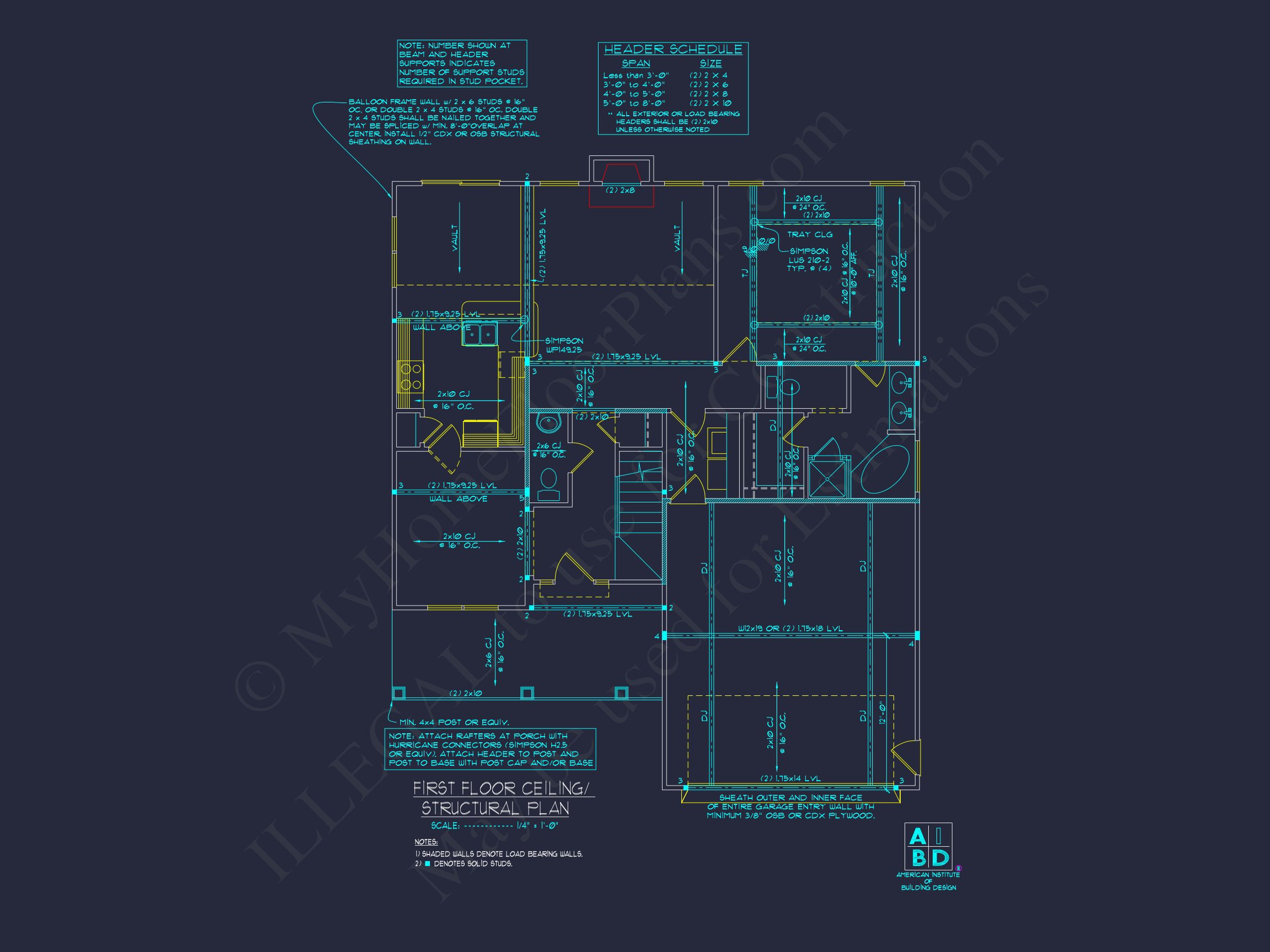 Modern house Plan: Detailed Floor Plan & CAD Blueprint Designs