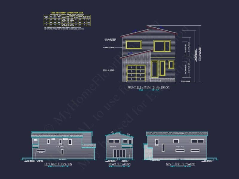 Modern house Plan with 2 Floors and Open-Concept Designs