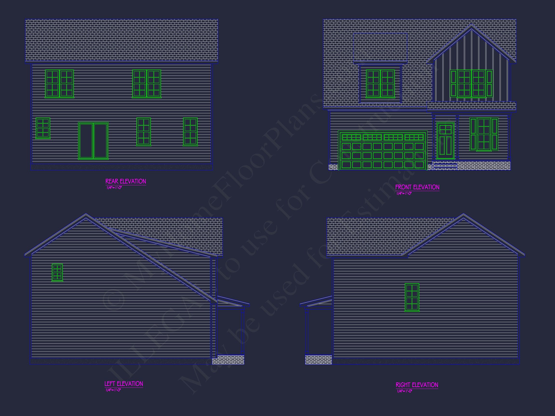 Modern house Plan with 2 Stories, 3 Beds, and Open Designs