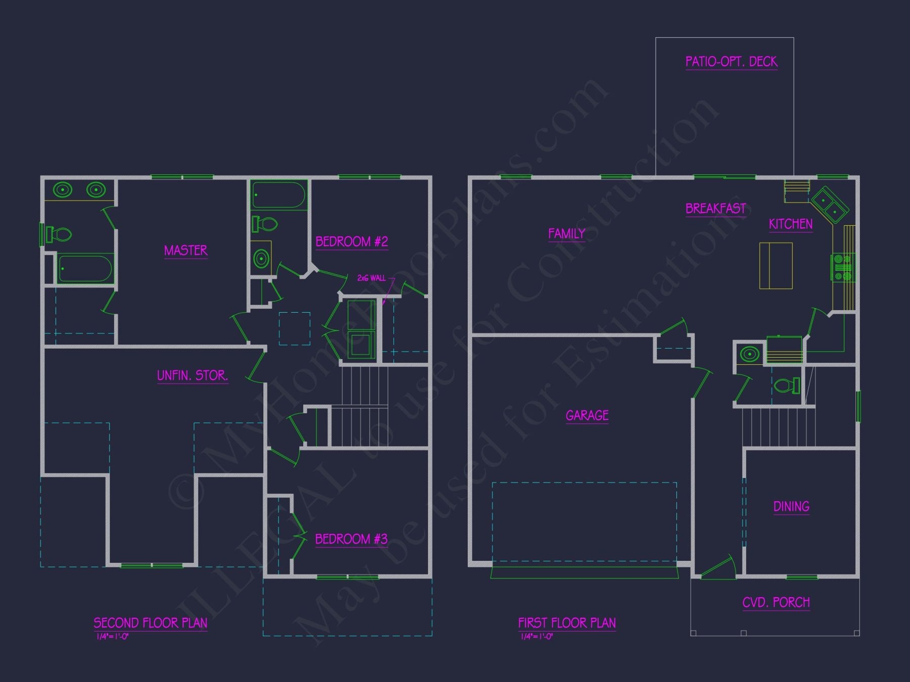 Modern house Plan with 2 Stories, 3 Beds, and Open Designs