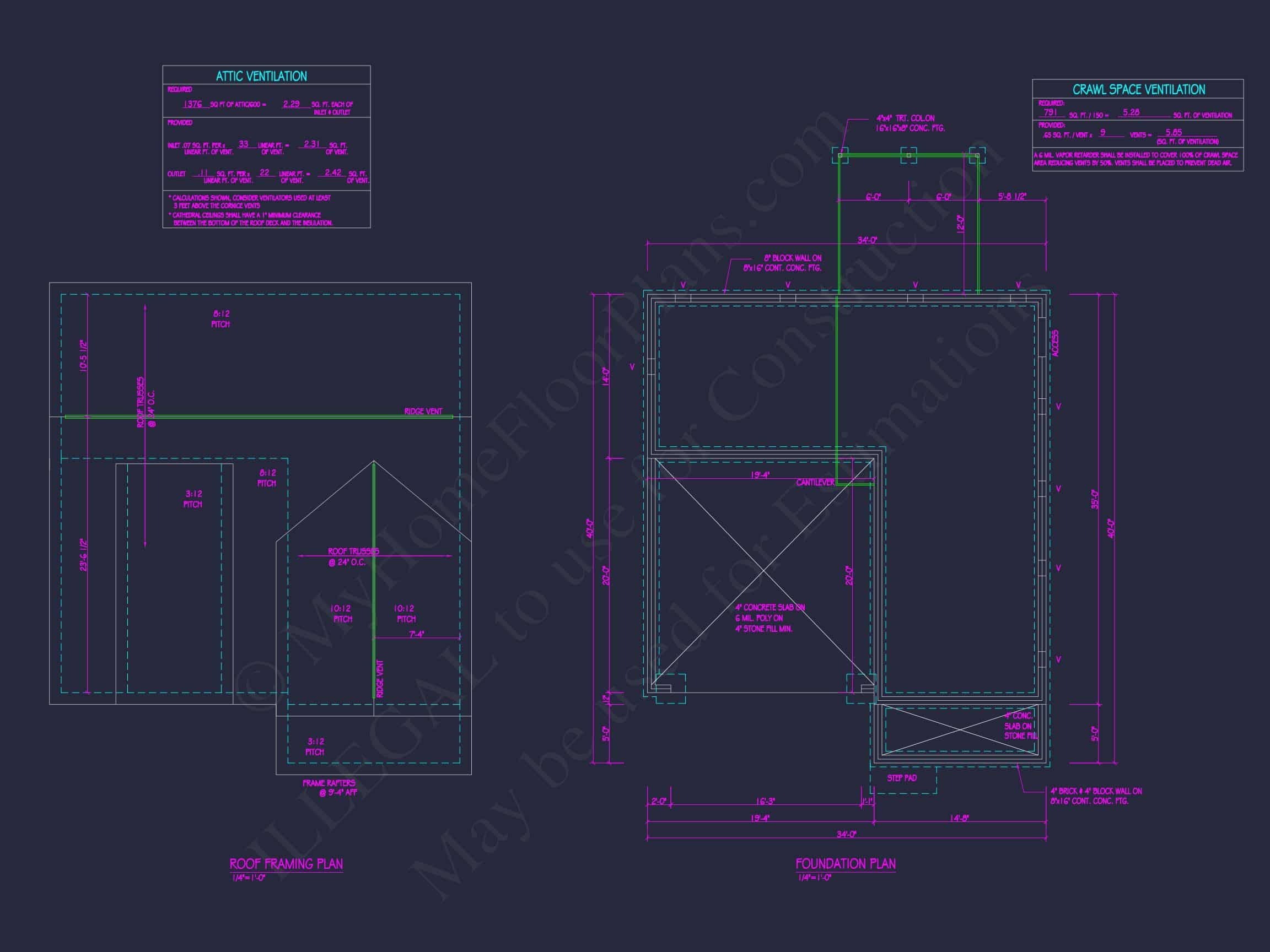 Modern house Plan with 2 Stories, 3 Beds, and Open Designs