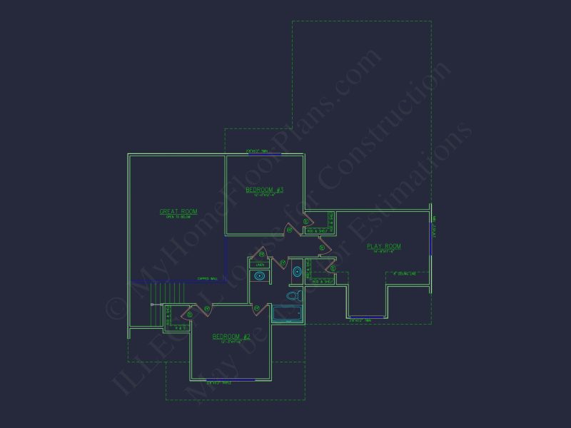 Modern house Plan with 2-Story Blueprint & CAD Designs