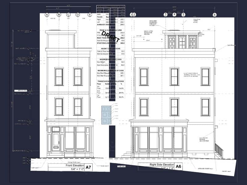 Modern house Plan with 3 Floors and CAD Architecture Designs