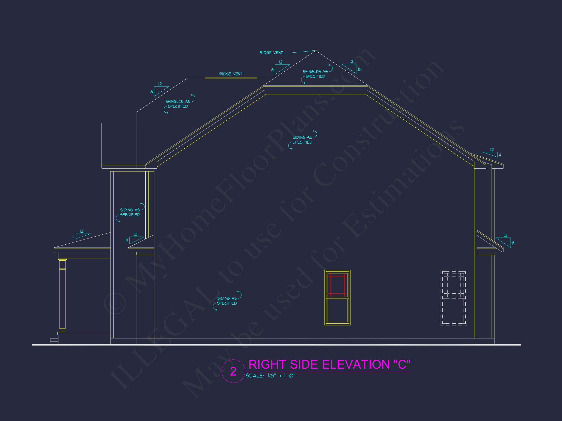 Modern house Plan with 4 Bedrooms,2.5 Baths,and CAD Designs