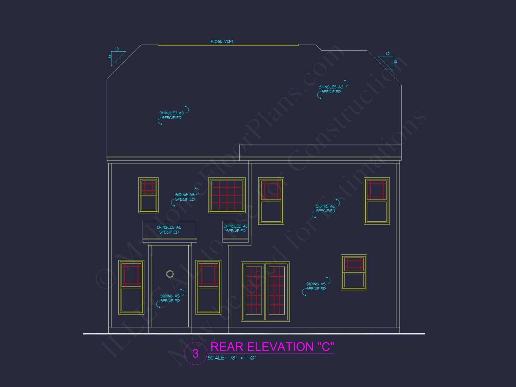 Modern house Plan with 4 Bedrooms, 2.5 Baths, and CAD Designs