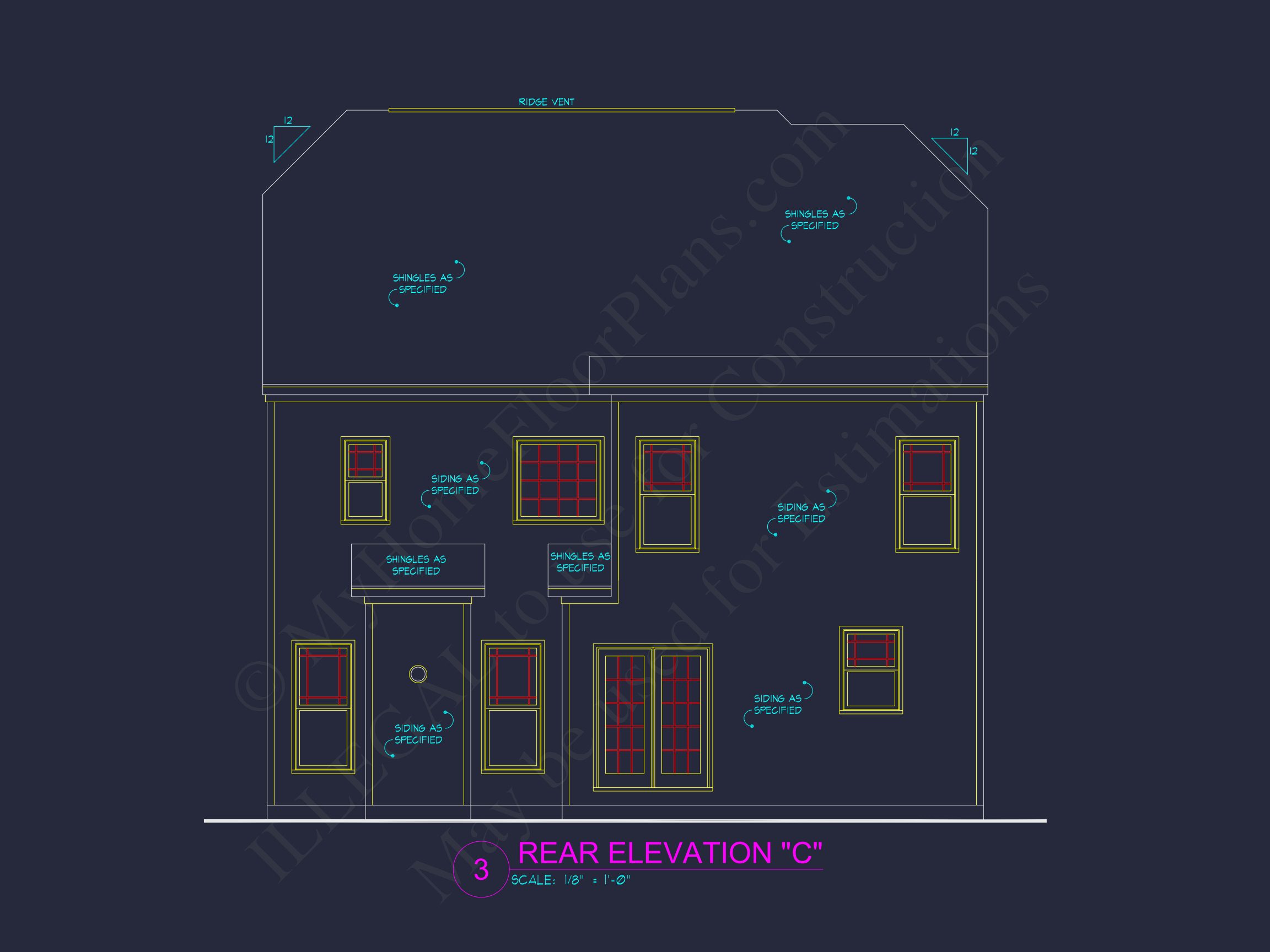 Modern house Plan with 4 Bedrooms,2.5 Baths,and CAD Designs