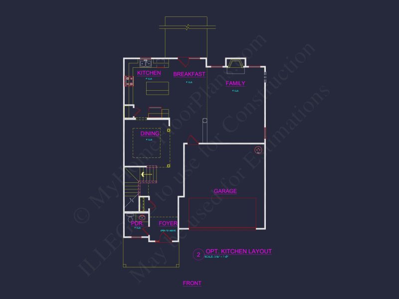 Modern house Plan with 4 Bedrooms, 2.5 Baths, and CAD Designs