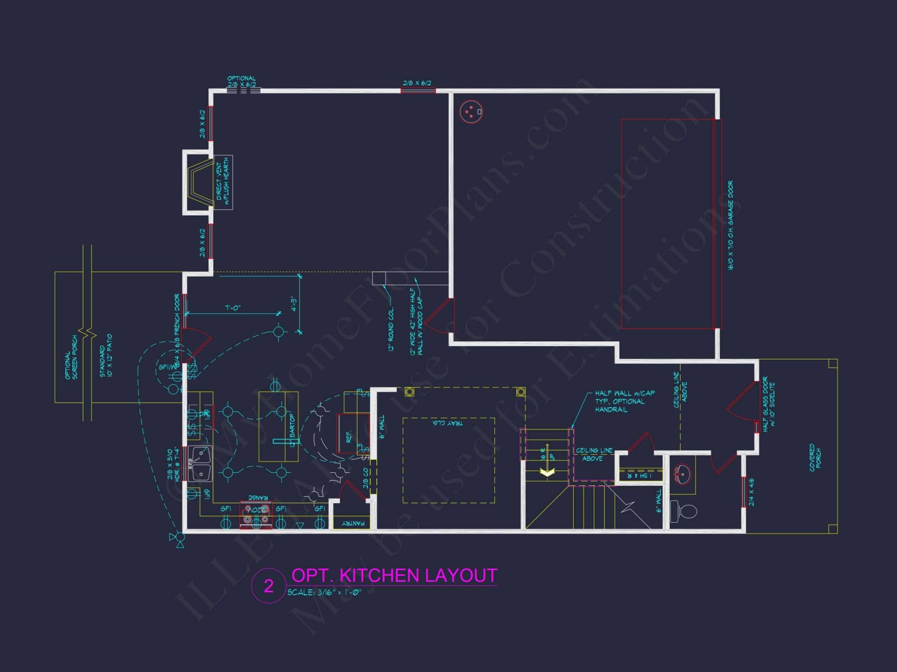 Modern house Plan with 4 Bedrooms, 2.5 Baths, and CAD Designs