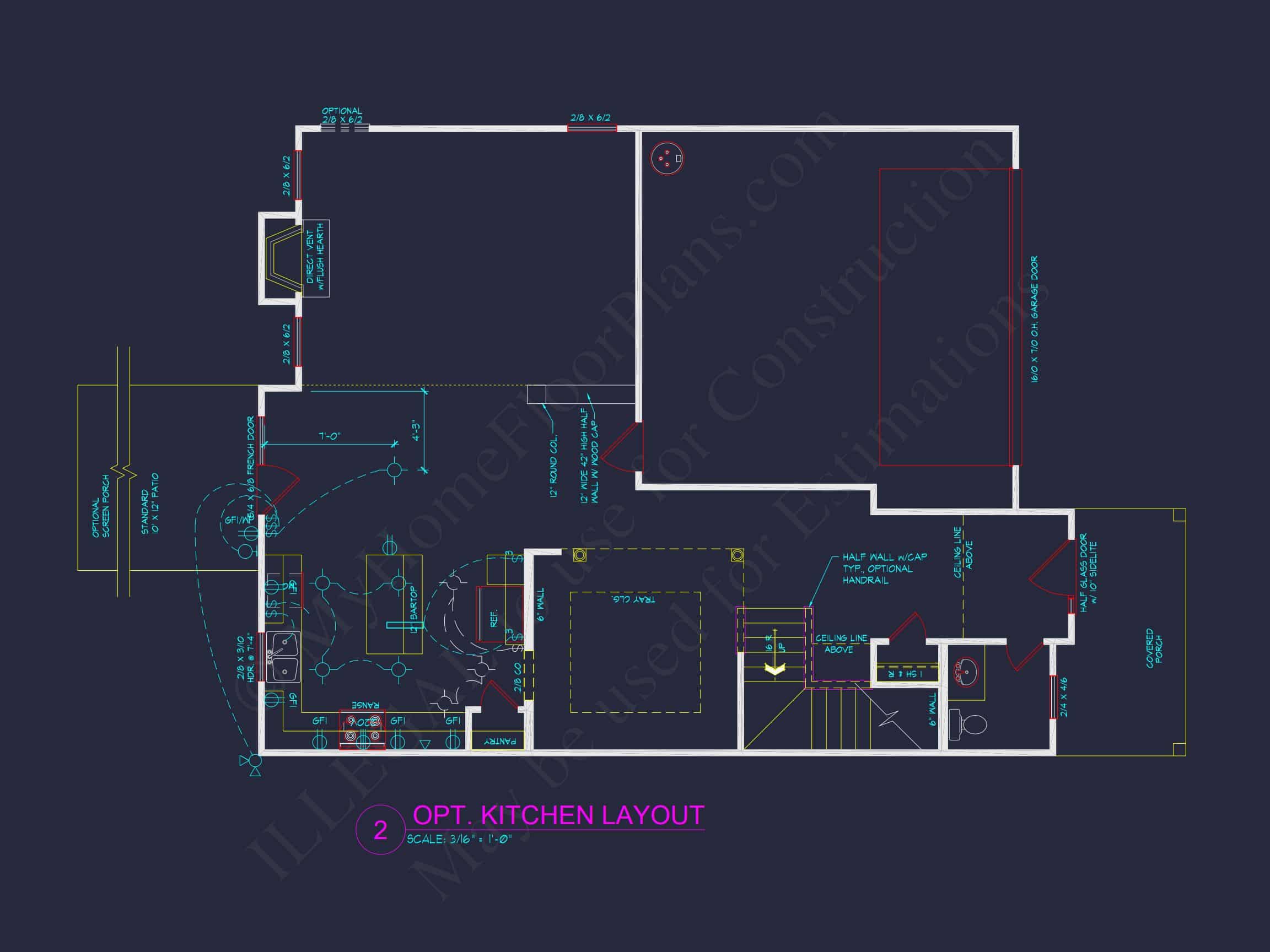 Modern house Plan with 4 Bedrooms,2.5 Baths,and CAD Designs