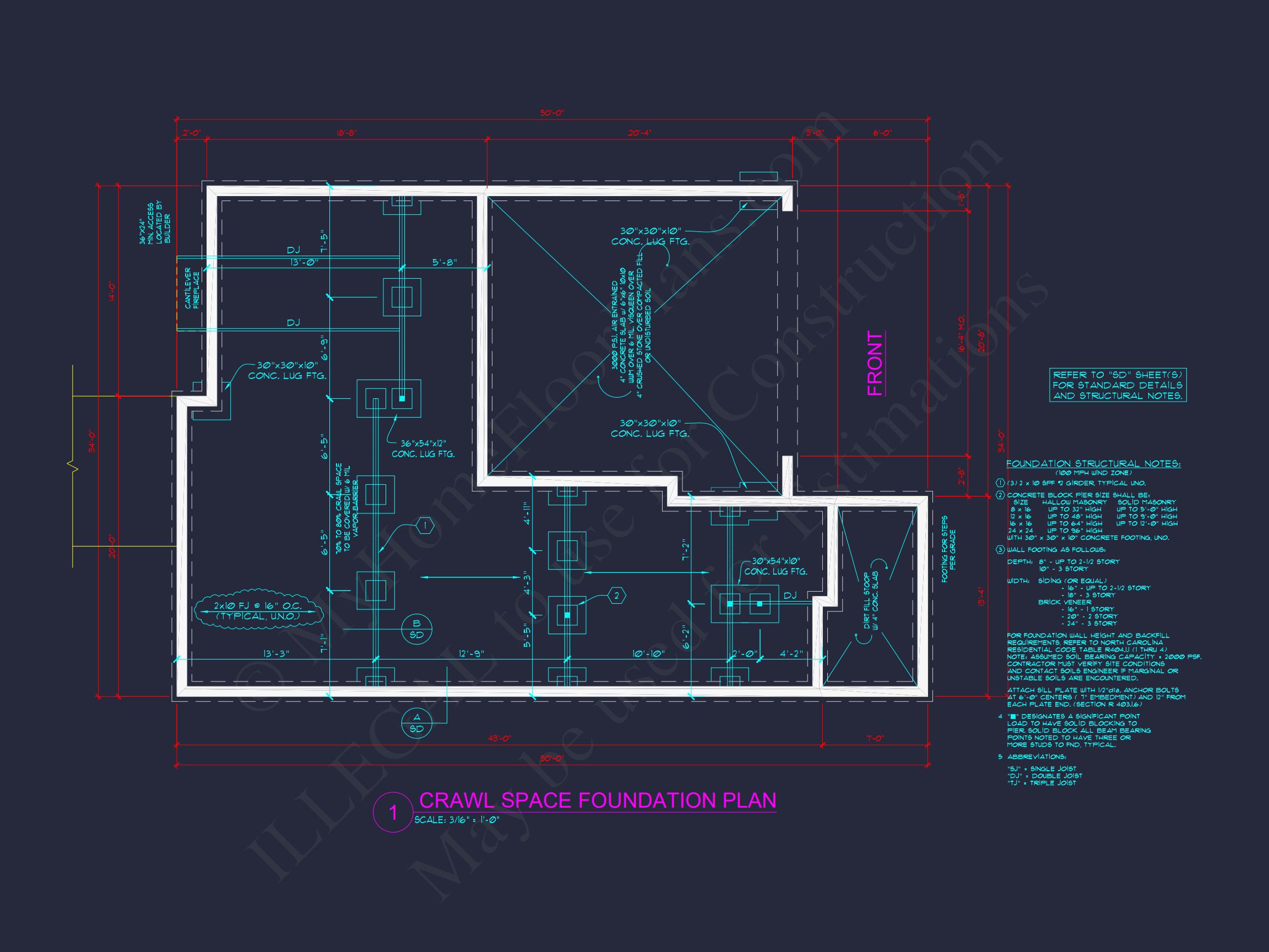 Modern house Plan with 4 Bedrooms,2.5 Baths,and CAD Designs