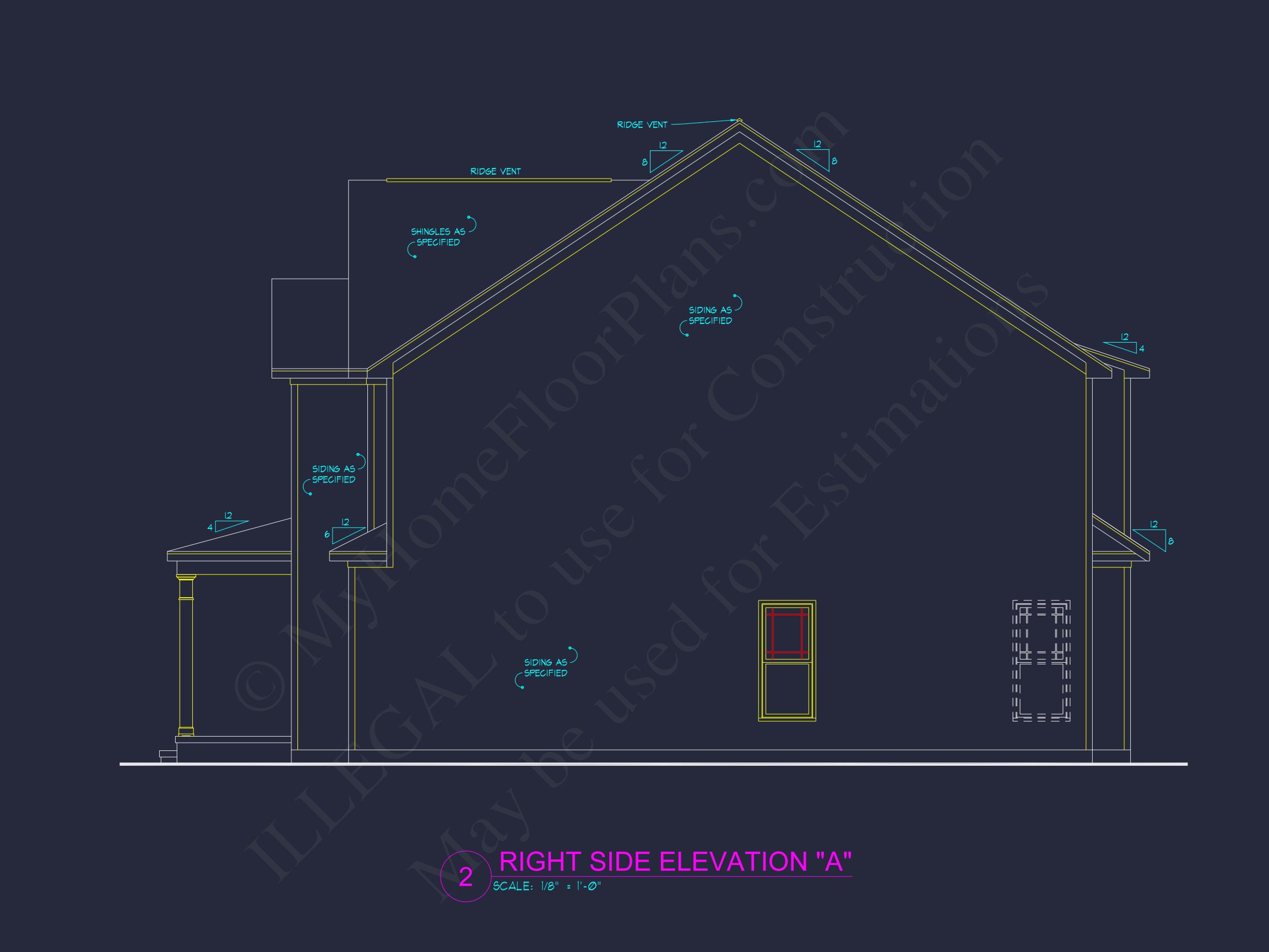 Modern house Plan with 4 Bedrooms,2.5 Baths,and CAD Designs