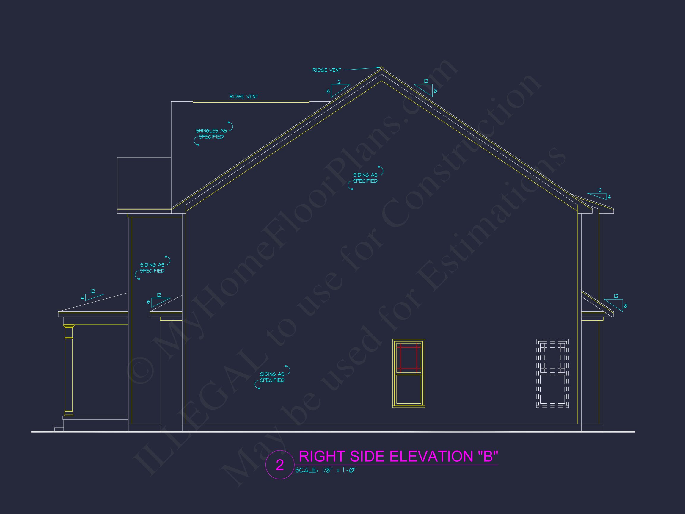 Modern house Plan with 4 Bedrooms,2.5 Baths,and CAD Designs
