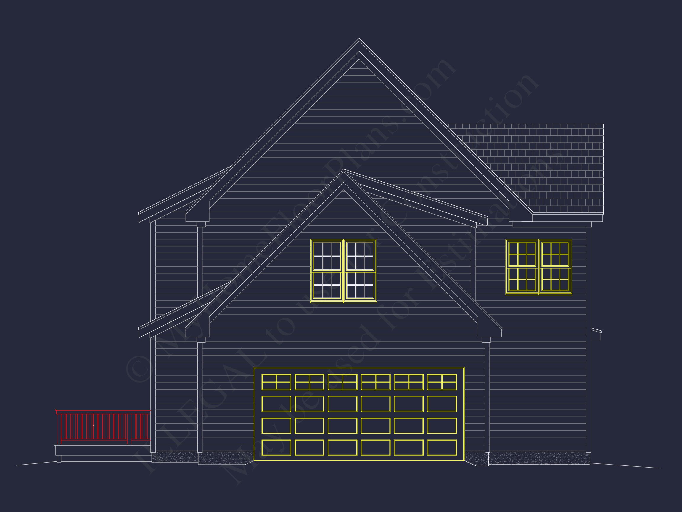 Modern house Plan with Architectural Designs and CAD Features
