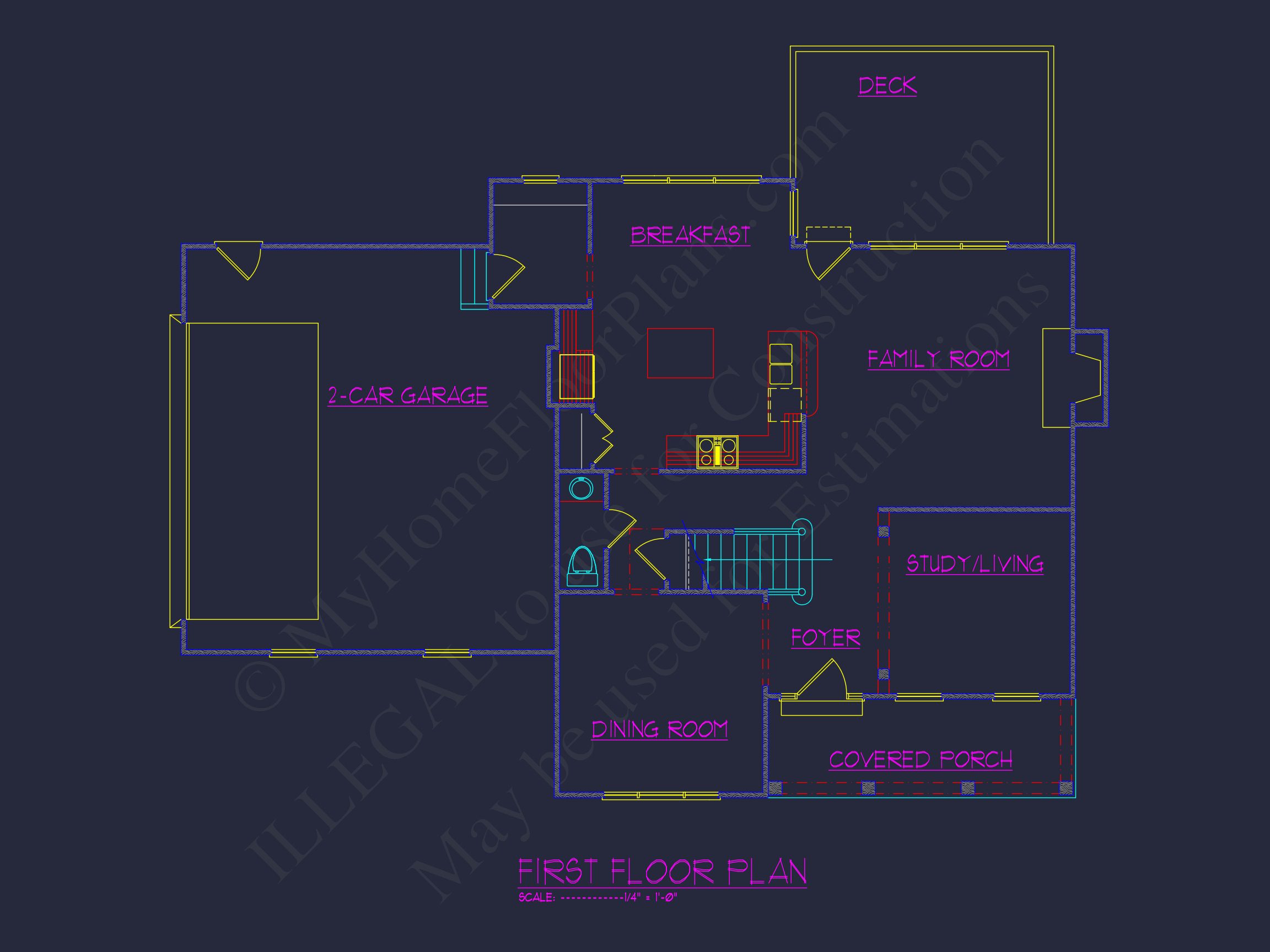 Modern house Plan with Architectural Designs and CAD Features