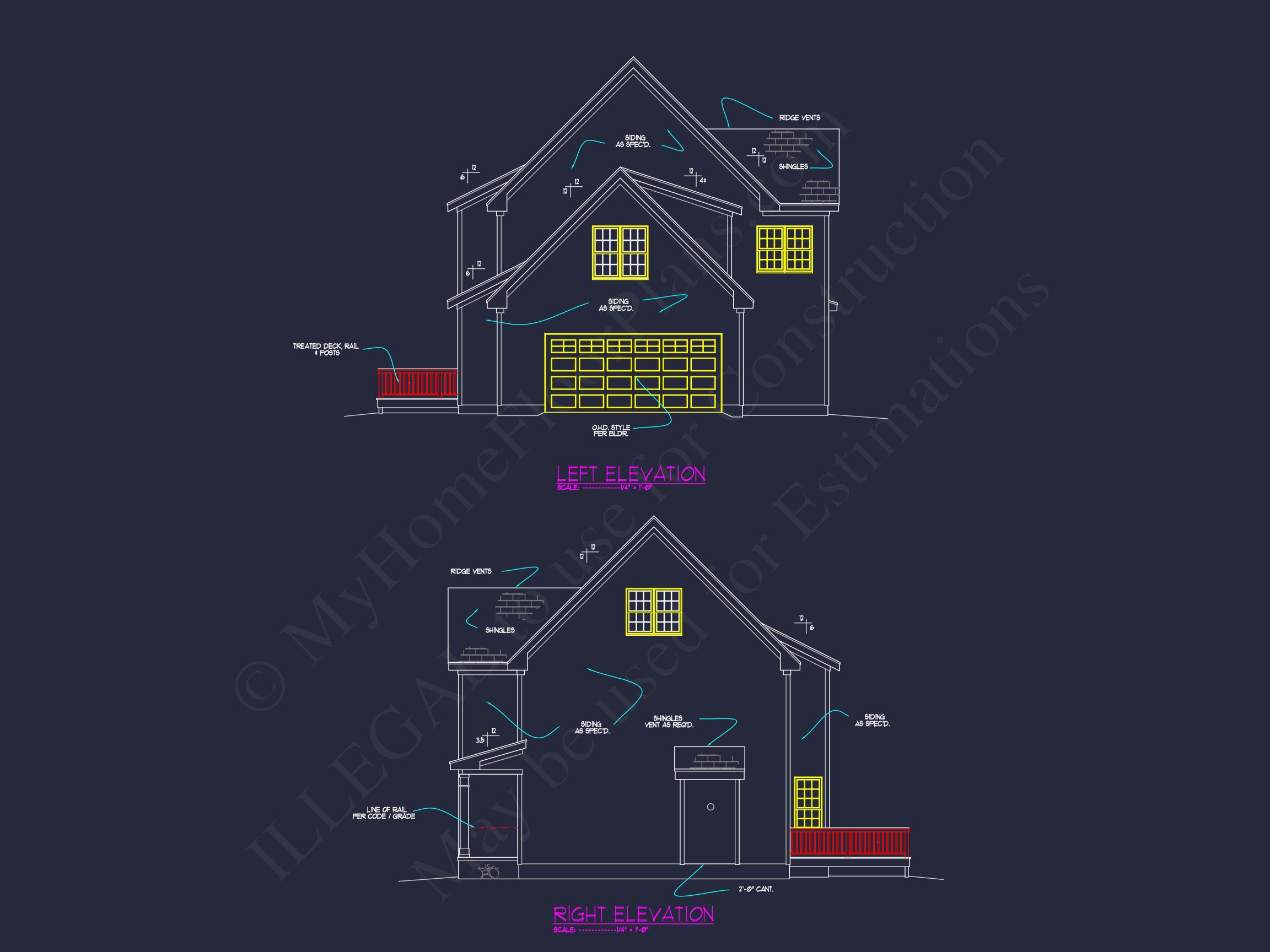 Modern house Plan with Architectural Designs and CAD Features