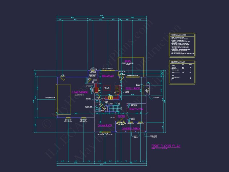 Modern house Plan with Architectural Designs and CAD Features