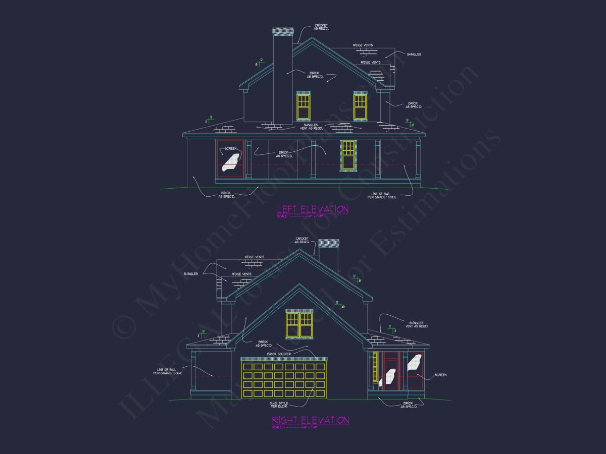 Modern house Plan with CAD Designs: Spacious 2-Story Blueprint