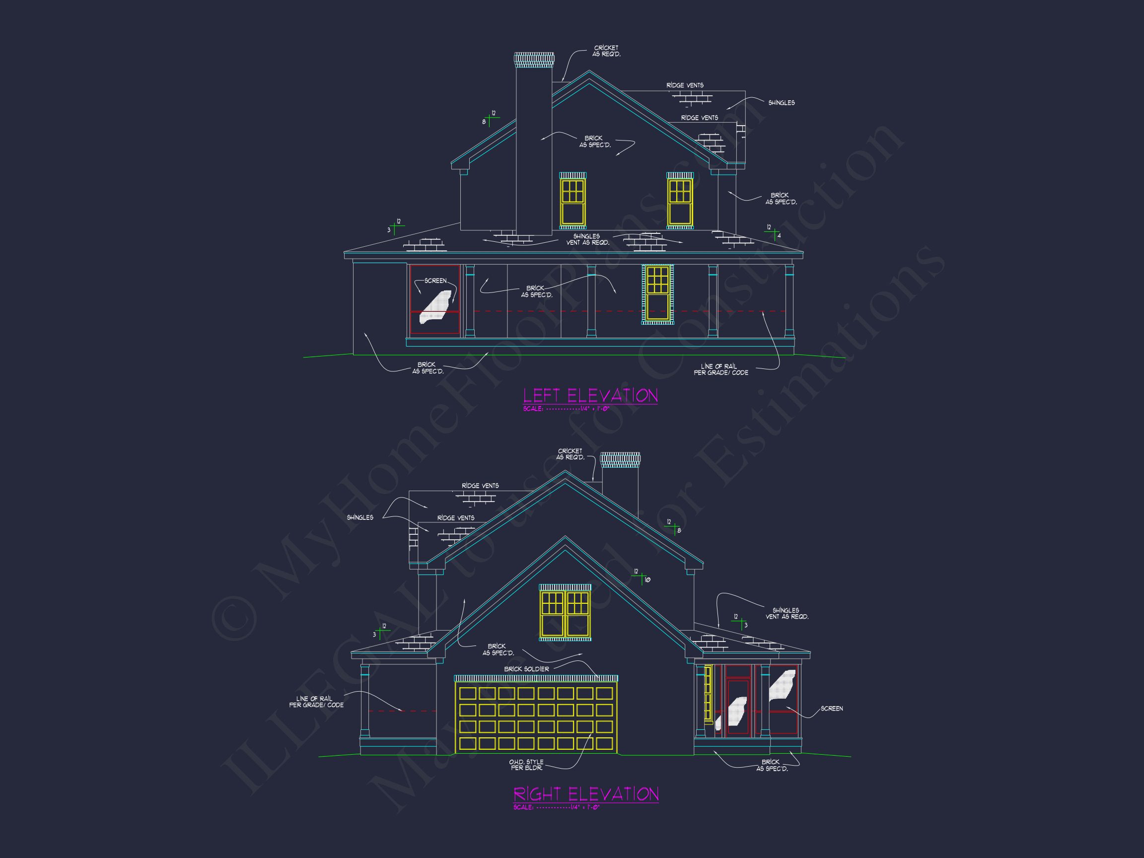 Modern house Plan with CAD Designs: Spacious 2-Story Blueprint