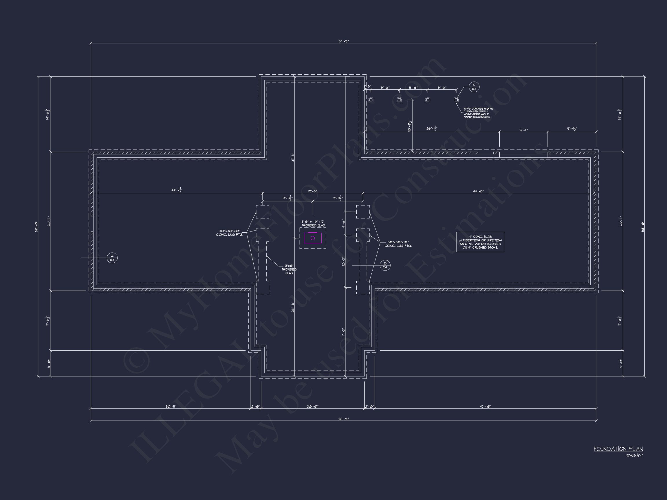 Modern house Plan with Open Floor Plan and Ranch Design