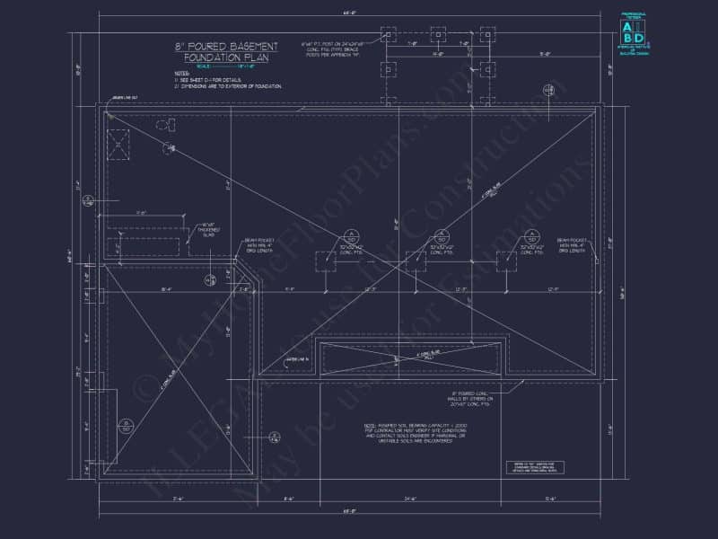 Modern house Plan with Open Floor Plan & CAD Designs