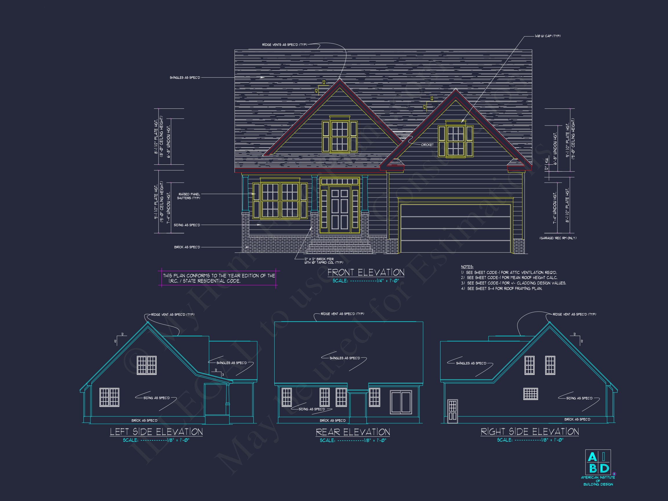 Modern house Plan: Detailed Floor Plan & CAD Blueprint Designs
