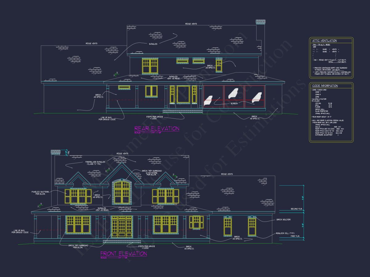 Modern house Plan with CAD Designs: Spacious 2-Story Blueprint