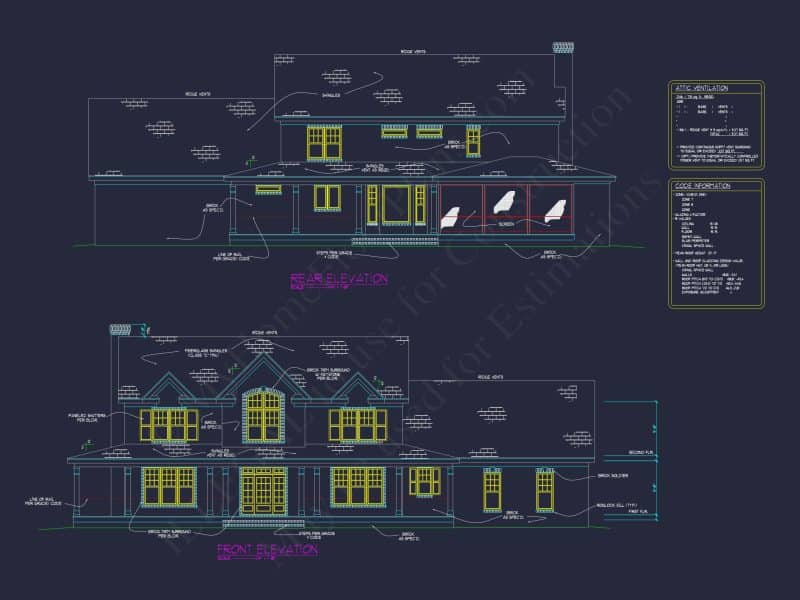 Modern house Plan with CAD Designs: Spacious 2-Story Blueprint