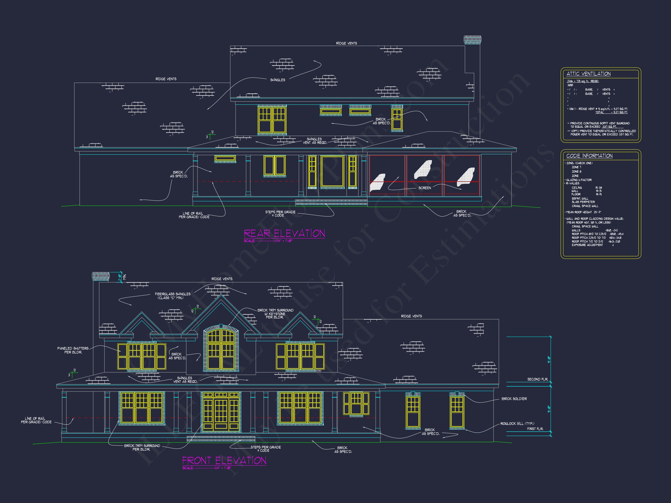 Modern house Plan with CAD Designs: Spacious 2-Story Blueprint