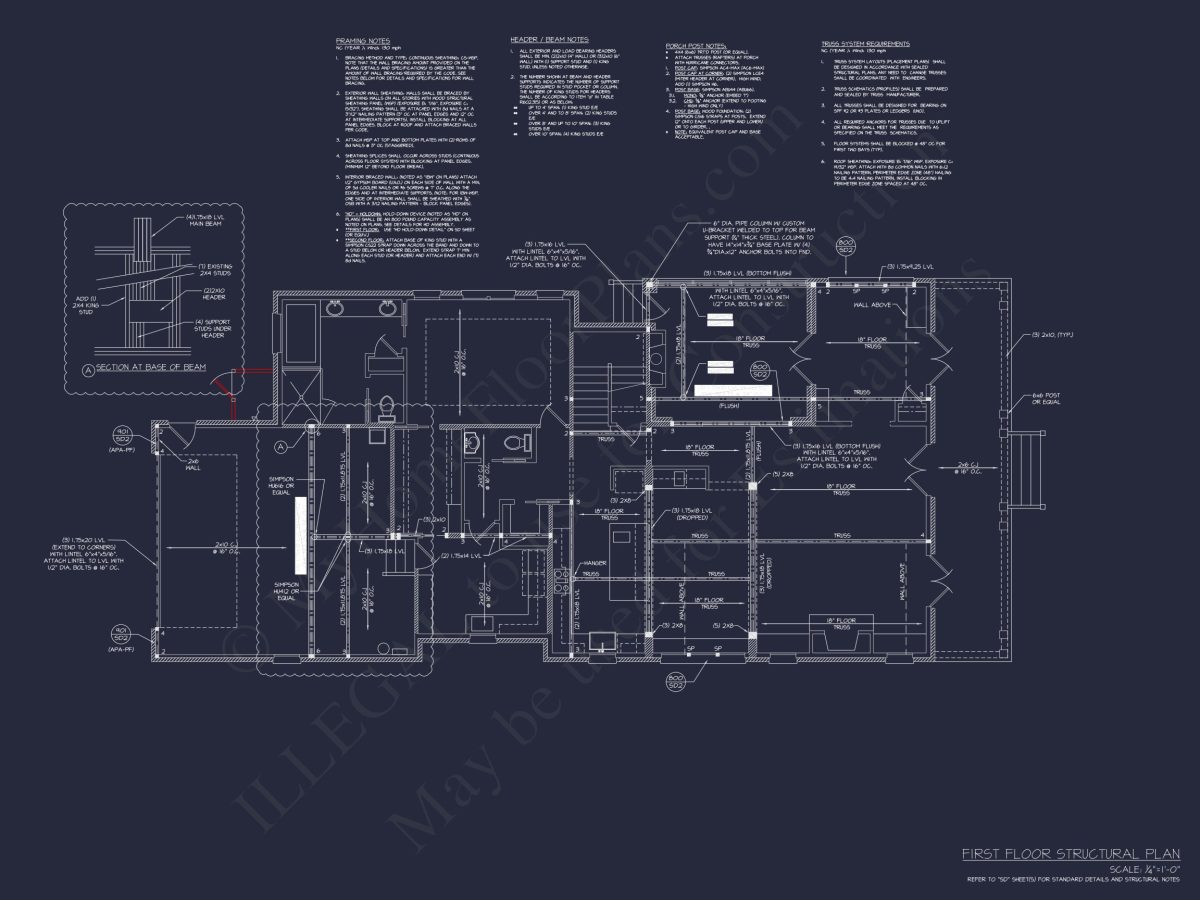 Modern Southern house Plan with Detailed CAD Architecture
