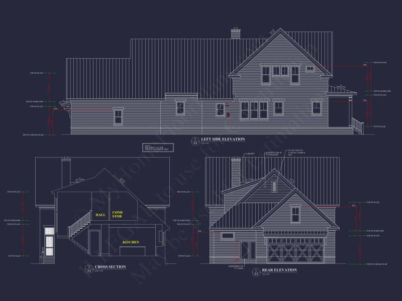 Modern Southern house Plan with Detailed CAD Architecture