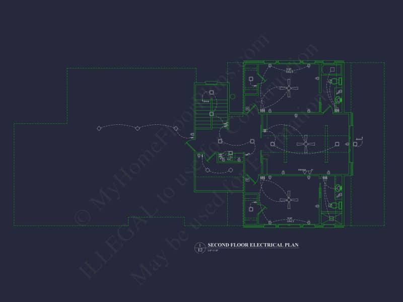 Modern Southern house Plan with Detailed CAD Architecture