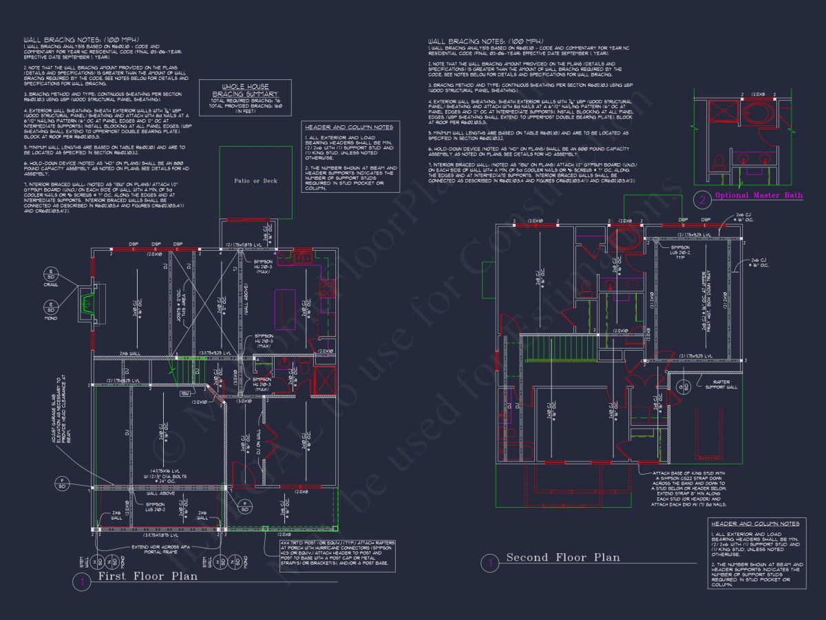 Modern Suburban house Floor Plan with CAD Architectural Designs
