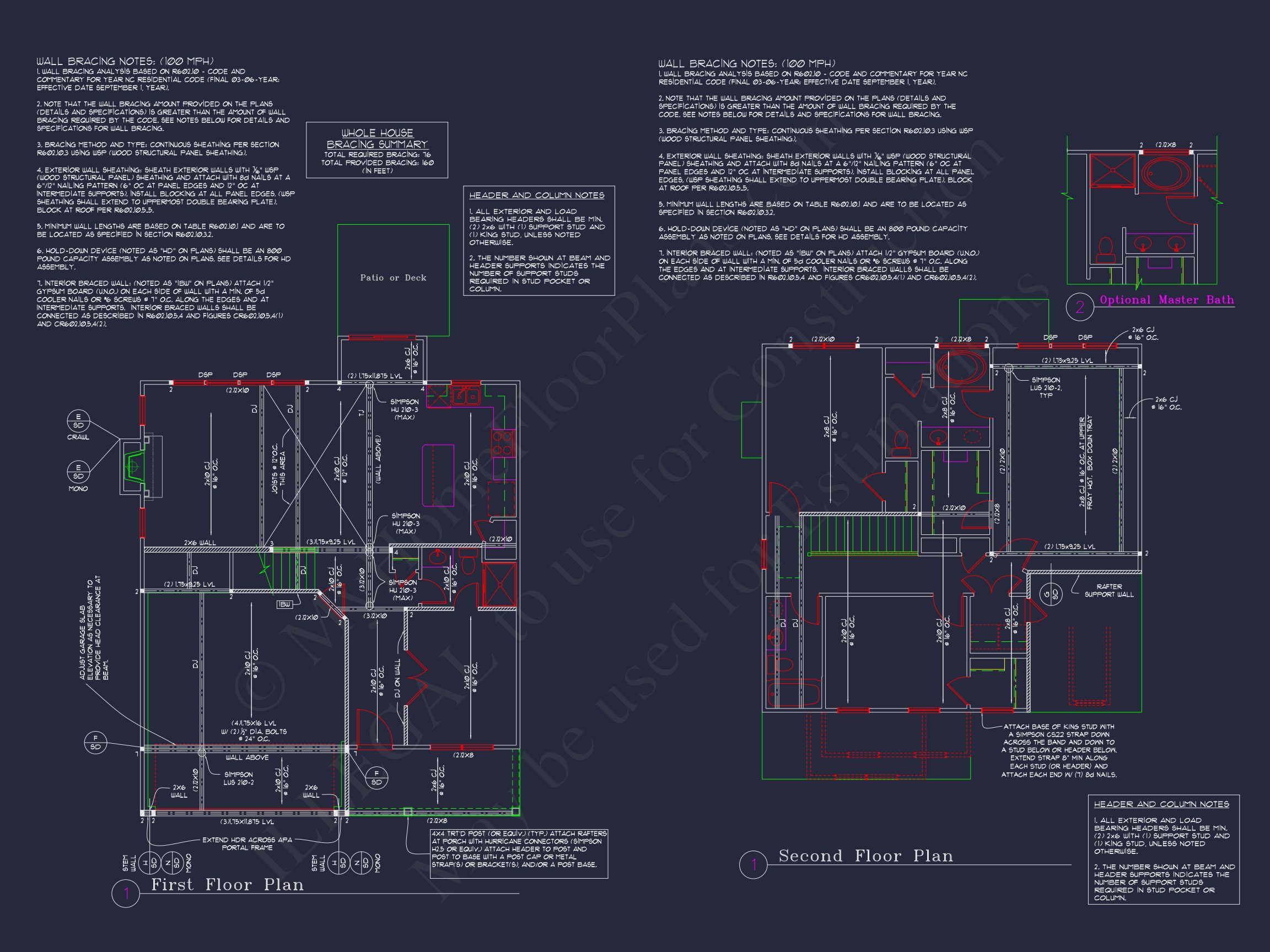 Modern Suburban house Floor Plan with CAD Architectural Designs