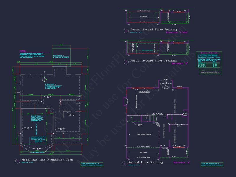 Modern Suburban house Floor Plan with CAD Architectural Designs