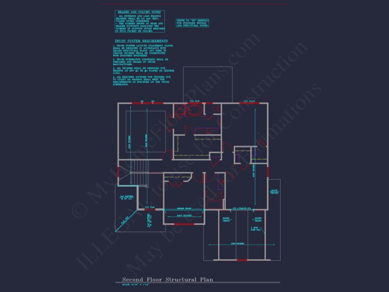 Modern Suburban house Plan: 4 Bedrooms, 2.5 Baths, CAD Designs
