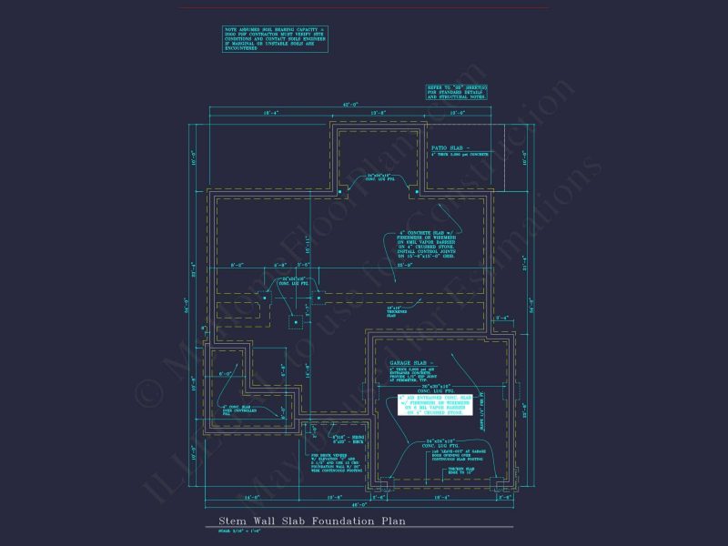 Modern Suburban house Plan: 4 Bedrooms, 2.5 Baths, CAD Designs