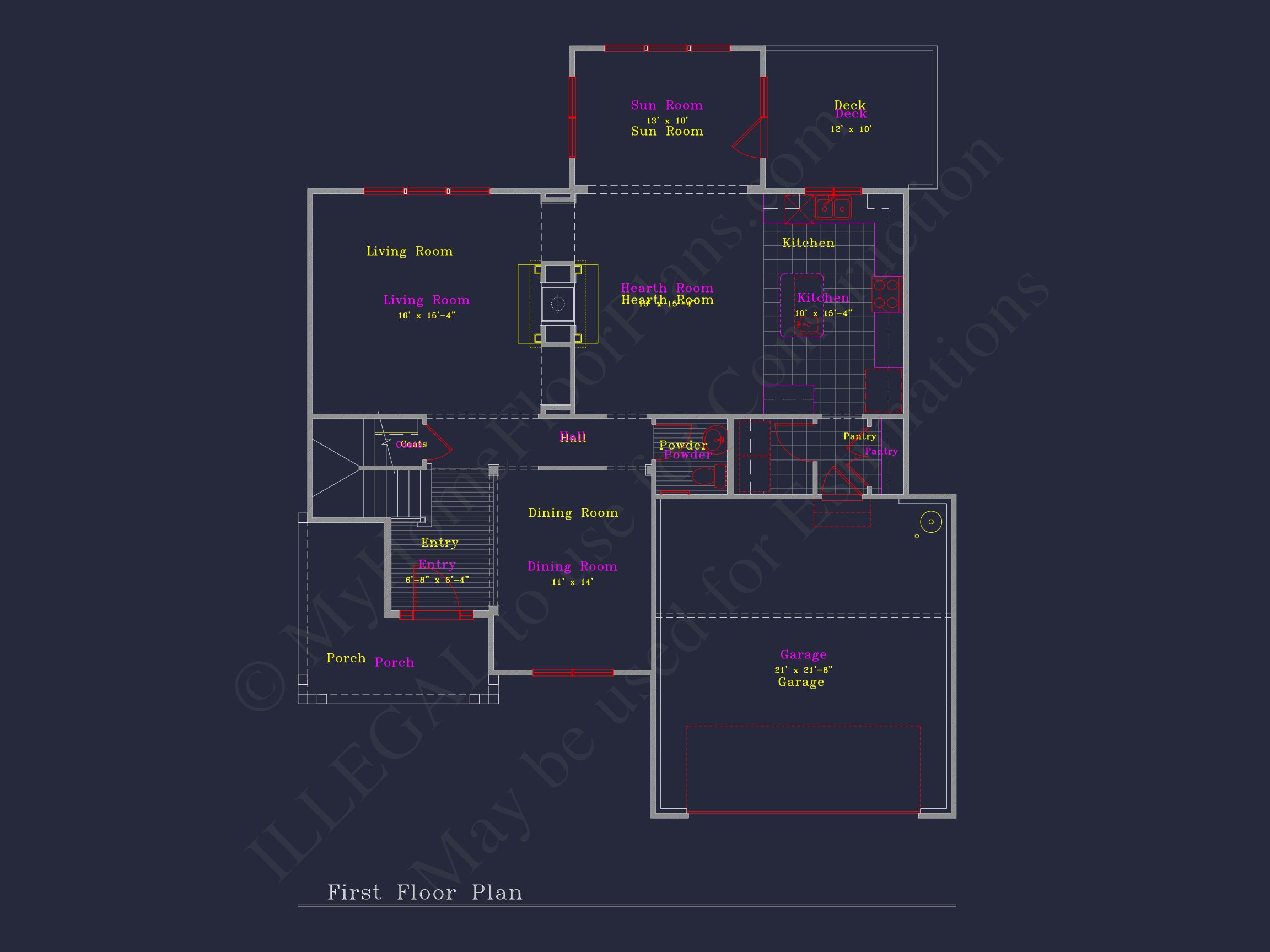 Modern Suburban house Plan: 4 Bedrooms,2.5 Baths,CAD Designs