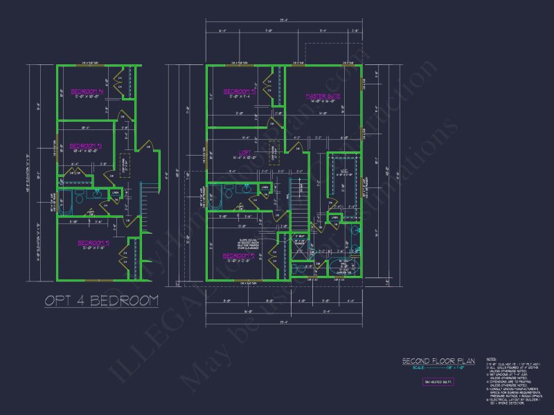 Modern Suburban house Plan with 2 Floors and 2, 033 Sq Ft